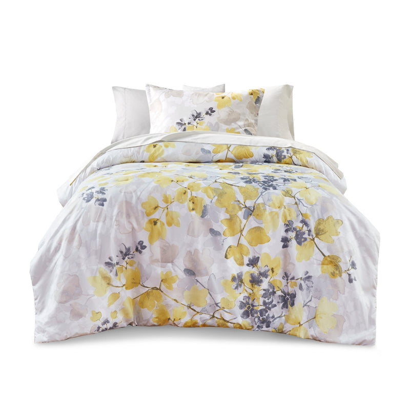 Comforter Set with Bed Sheets Yellow Twin