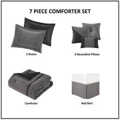 7 Piece Micro Corduroy Comforter Set perspective