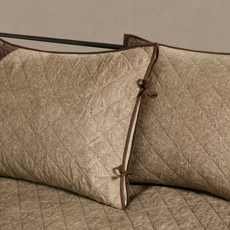 6 Piece Reversible Daybed Cover Set Brown Daybed