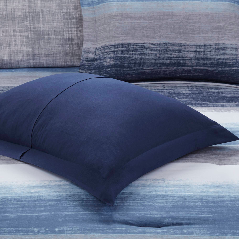 9-Piece Queen 9 Piece Comforter Set with Cotton Bed Sheets,Navy Media 13