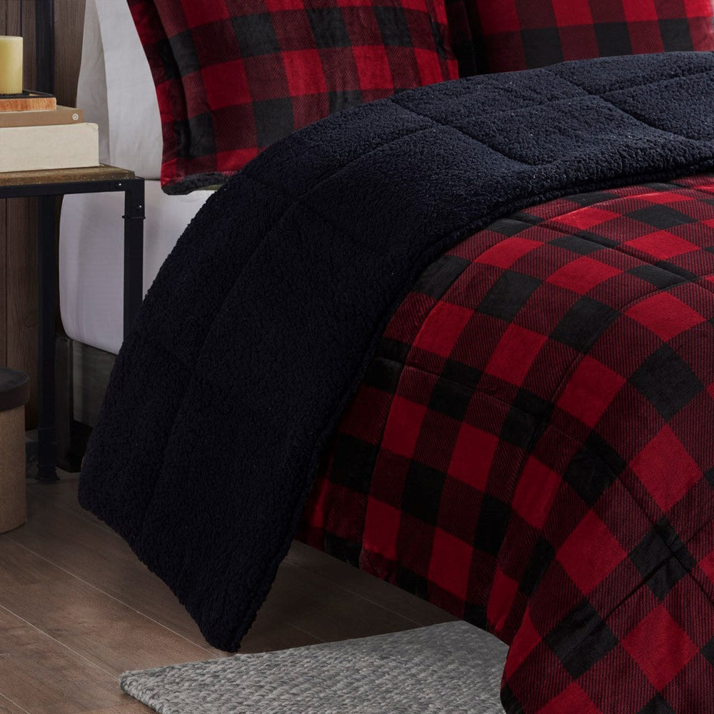 King Plush to Sherpa Down Alternative Comforter Set Media 2