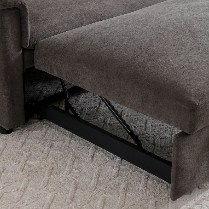 Velvet Sleeper Sofa With USB Ports & Cushioned Back & Two Seater Couch