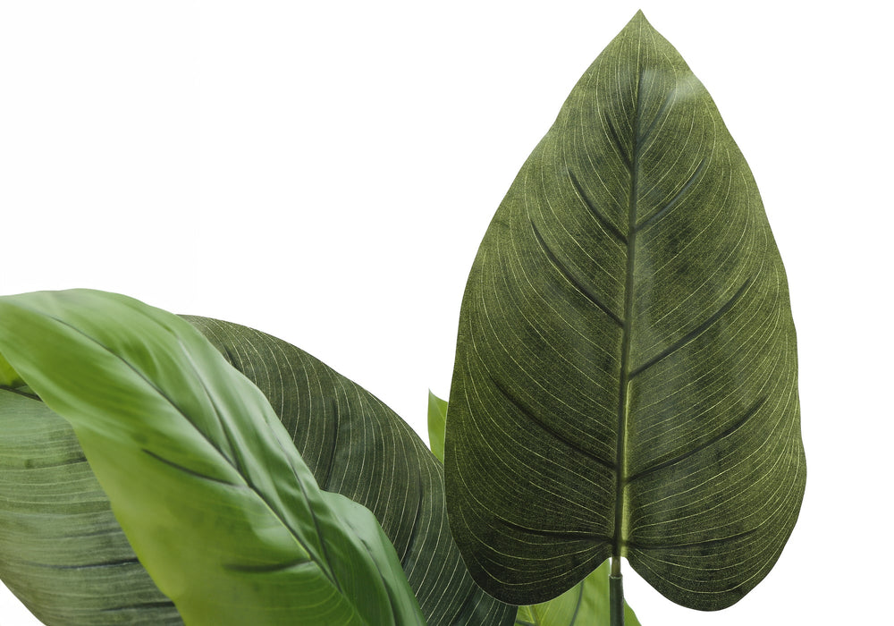 Artificial Plant, 37' Tall, Aureum Tree, Indoor, Faux, Fake, Floor, Greenery, Potted, Real Touch, Decorative, Green Leaves, Black Pot Media 4