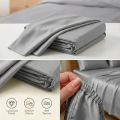 TENCEL Lyocell Sheet Set 4-Piece Moisture-Wicking All-Season Sleep perspective