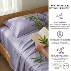 Bamboo Sheet Set Organic Bamboo & Oeko-Tex Certified Soft Sleep Comfort perspective