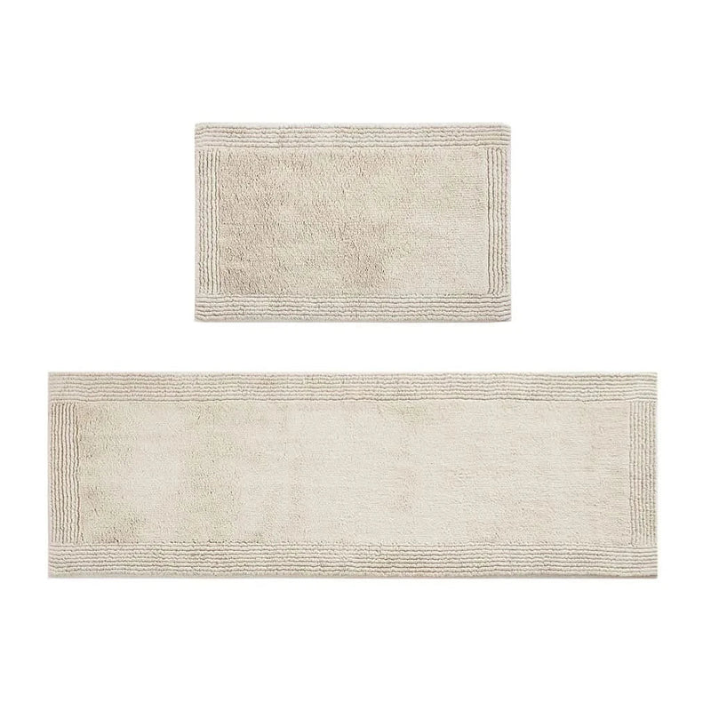Cotton Bath Rug Reversible 21x34 Natural Living Room Decor Accent