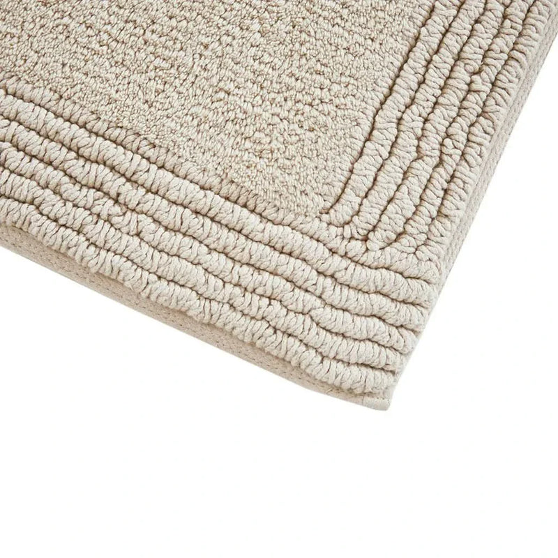 Cotton Bath Rug Reversible 21x34 Natural Living Room Decor Accent