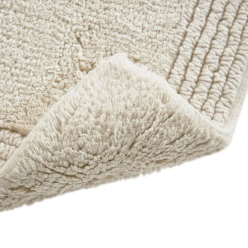 Cotton Bath Rug Heavyweight Natural 72x24 Inch Tufted For Bathroom Use