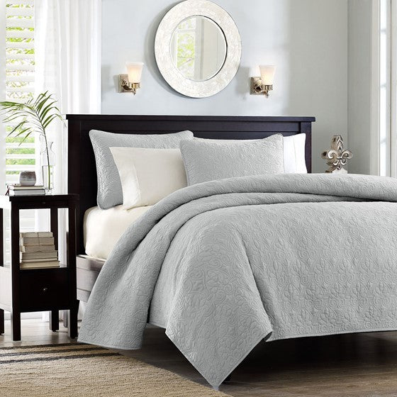 Reversible Quilt Set Grey King/Cal King Media 4