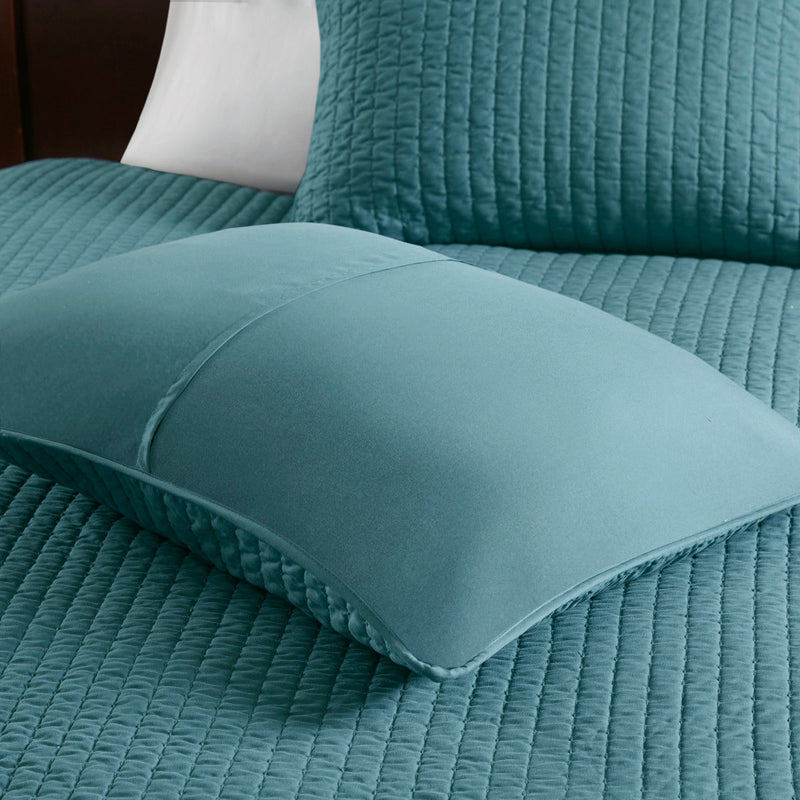 2 Piece Quilt Set Teal Twin/Twin XL