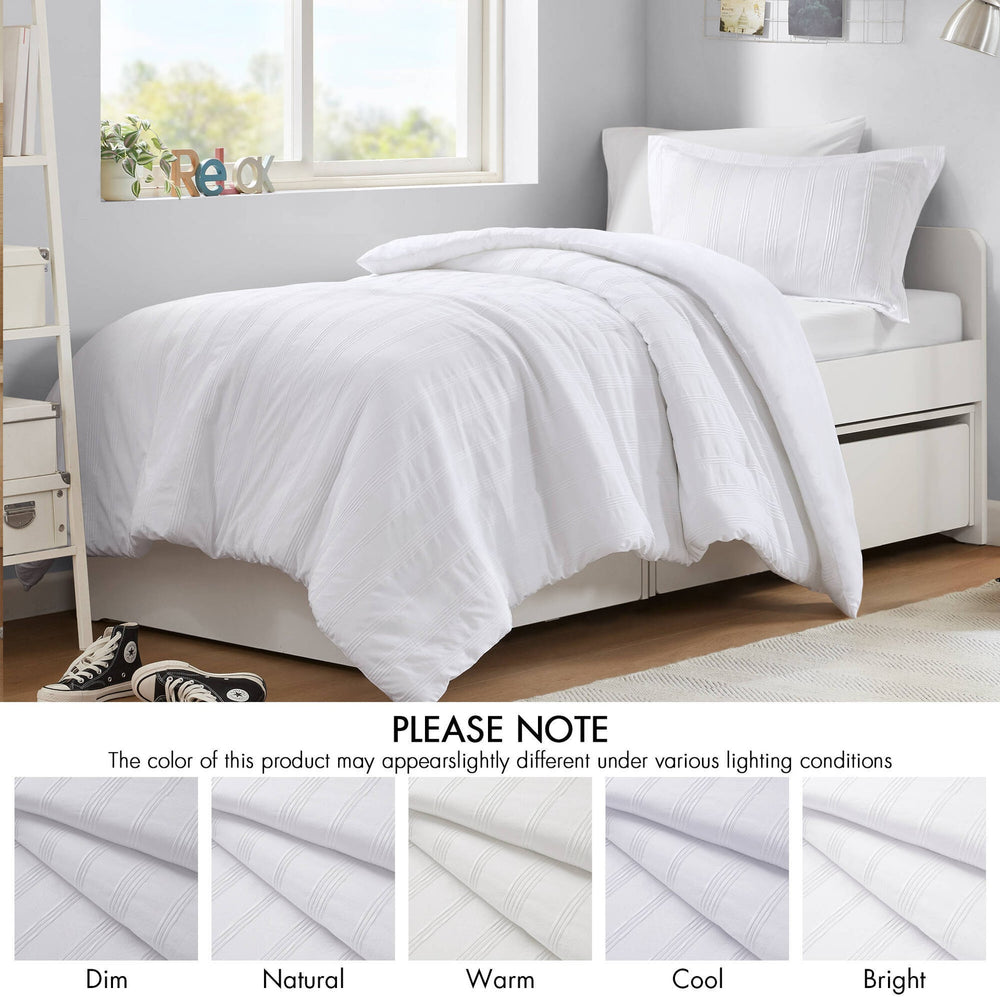 2-Piece Twin/Twin XL Woven Striped Duvet Set Media 9
