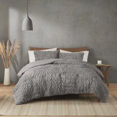 Ruched Fur Down Alternative Comforter Set perspective