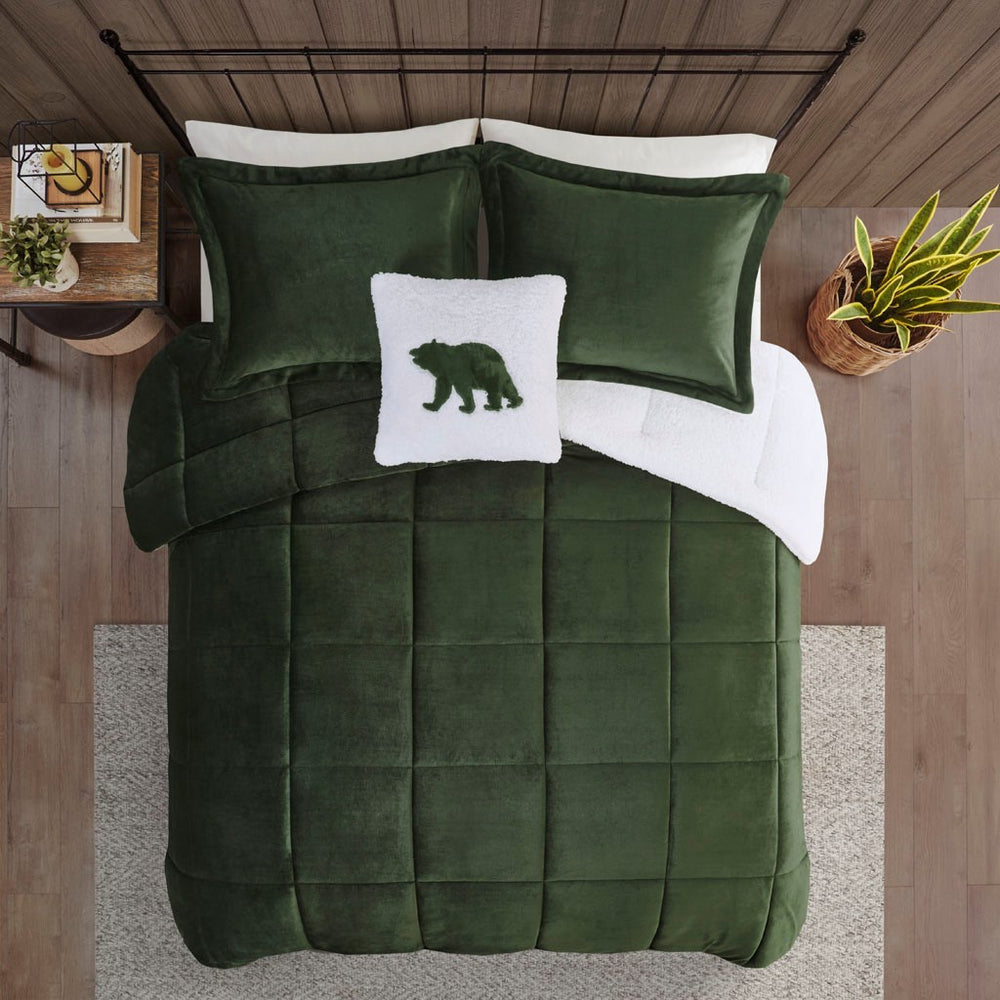 King Plush to Sherpa Down Alternative Comforter Set Media 4