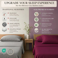 Bamboo Sheet Set Organic Bamboo & Oeko-Tex Certified Soft Sleep Comfort perspective