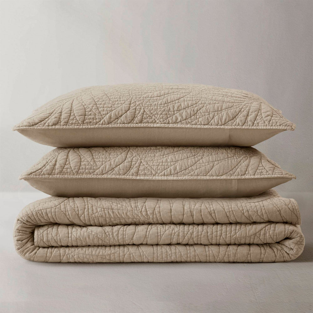 Full/Queen 3 Piece  Cotton Quilt Set Linen Media 18
