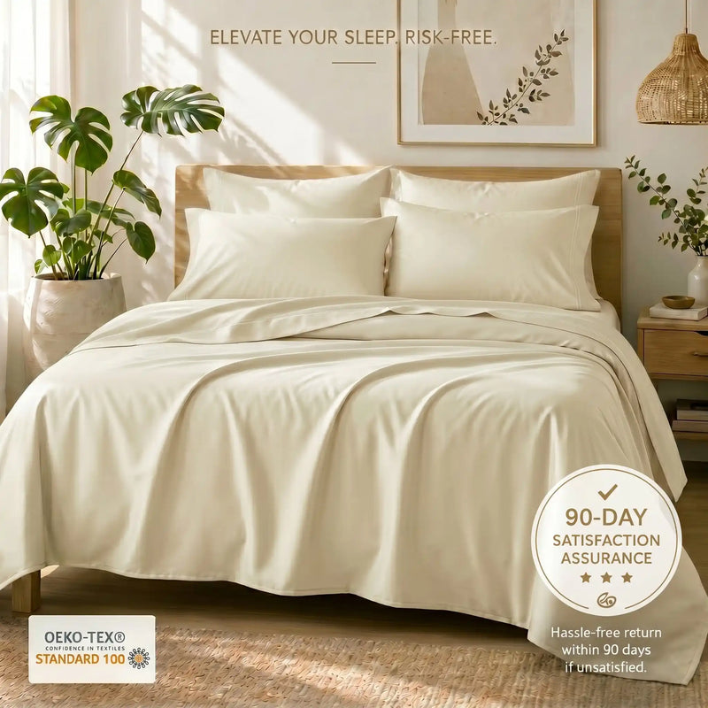 TENCEL Lyocell Sheet Set 4-Piece Moisture-Wicking All-Season Sleep