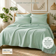 TENCEL Lyocell Sheet Set 4-Piece Moisture-Wicking All-Season Sleep perspective