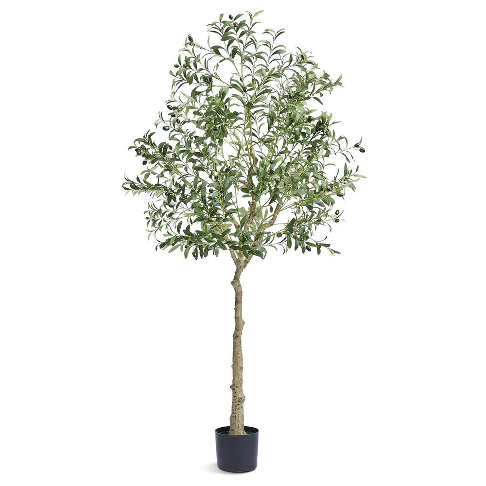 Artificial Olive Tree, 6 FT Tall Faux Plant, Secure PE Material & Anti-Tip Tilt Protection Low-Maintenance Plant, Lifelike Green Fake Potted Tree for Home Office Warehouse Decor Indoor Outdoor Media 1
