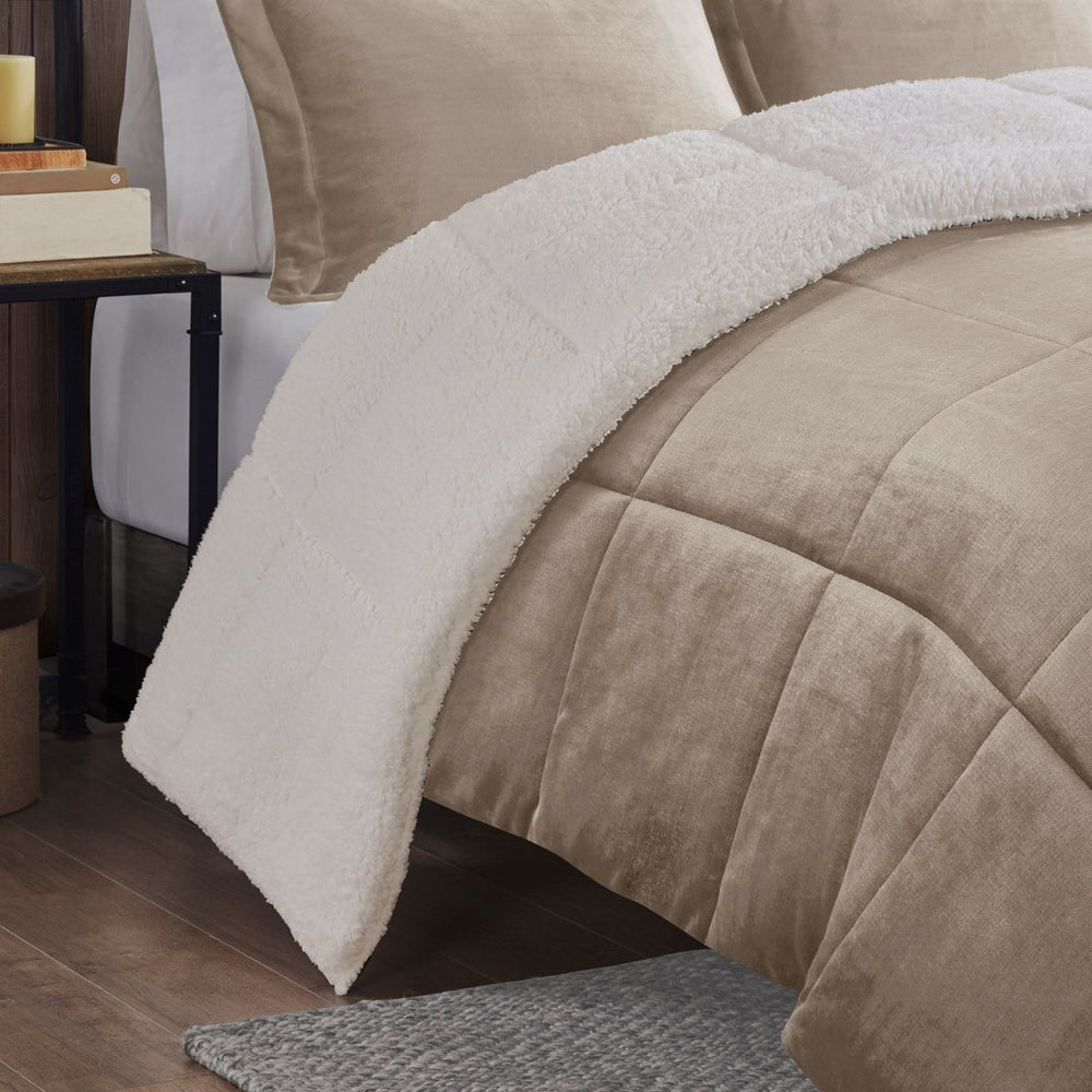 King Plush to Sherpa Down Alternative Comforter Set Media 3