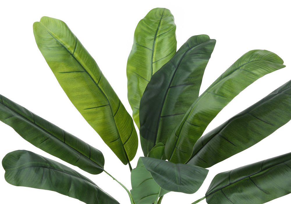 Artificial Plant, 43' Tall, Banana Tree, Indoor, Faux, Fake, Floor, Greenery, Potted, Real Touch, Decorative, Green Leaves, Black Pot Media 4