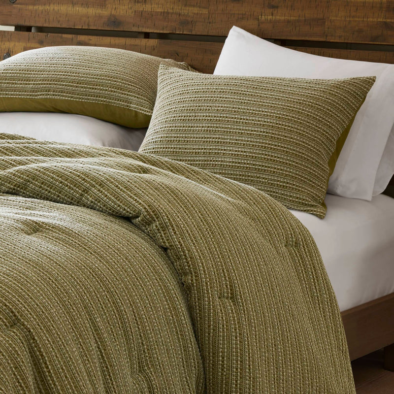 3PCS Full/Queen Waffle Washed Comforter Set