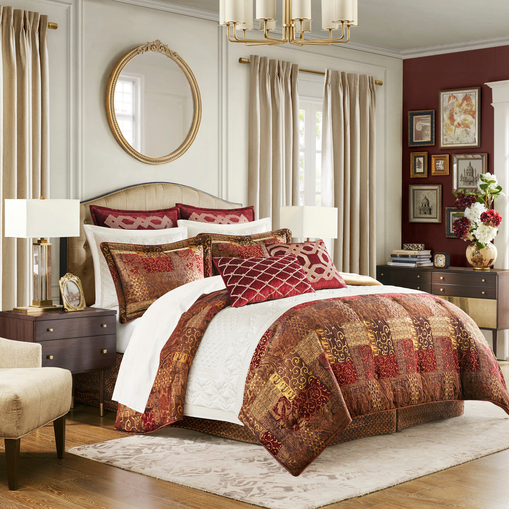 4 Piece Brown Comforter Set Brown King Media 1