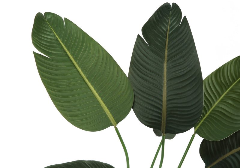 Artificial Plant, 44' Tall, Bird Of Paradise Tree, Indoor, Faux, Fake, Floor, Greenery, Potted, Decorative, Green Leaves, Black Pot