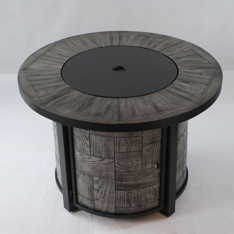 Outdoor Propane Fire Pit Concrete Stonecrest & Lava Rocks Cover Included