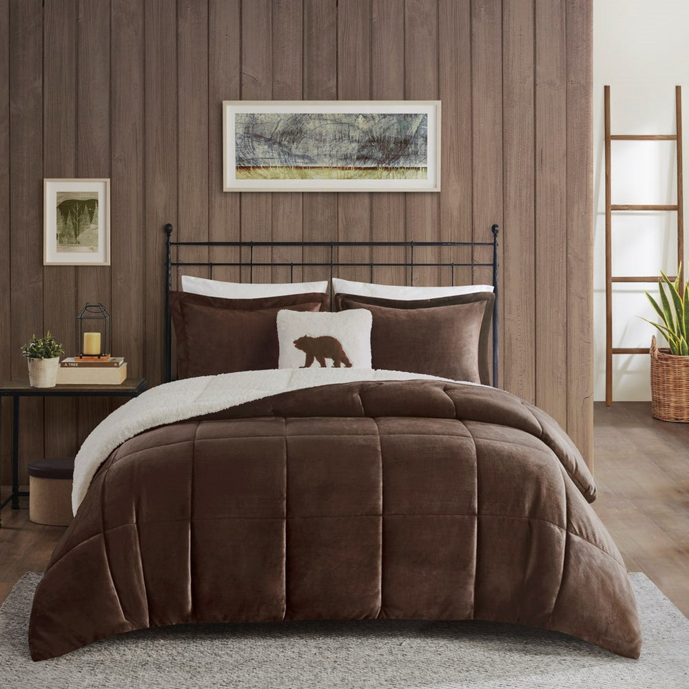 King Plush to Sherpa Down Alternative Comforter Set Media 5