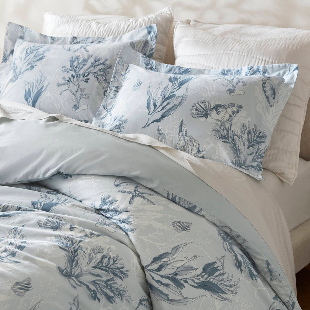3-Piece Full/Queen 100% Cotton Sateen Duvet Cover Set,Navy/Blue Media 9