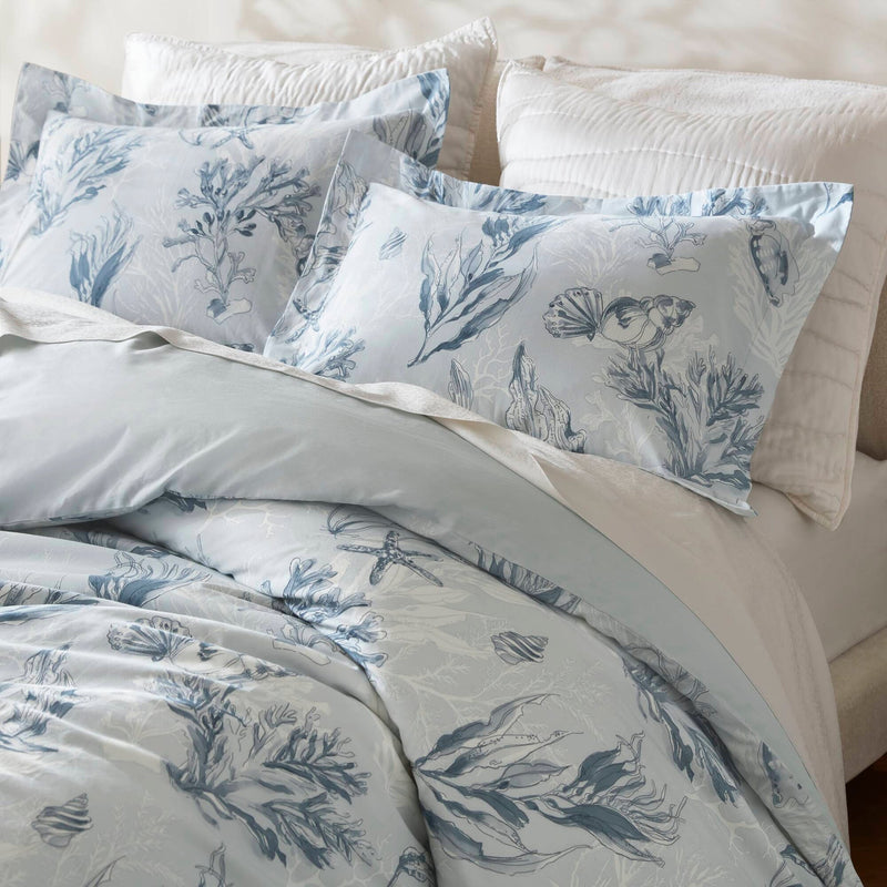 3-Piece Full/Queen 100% Cotton Sateen Duvet Cover Set,Navy/Blue