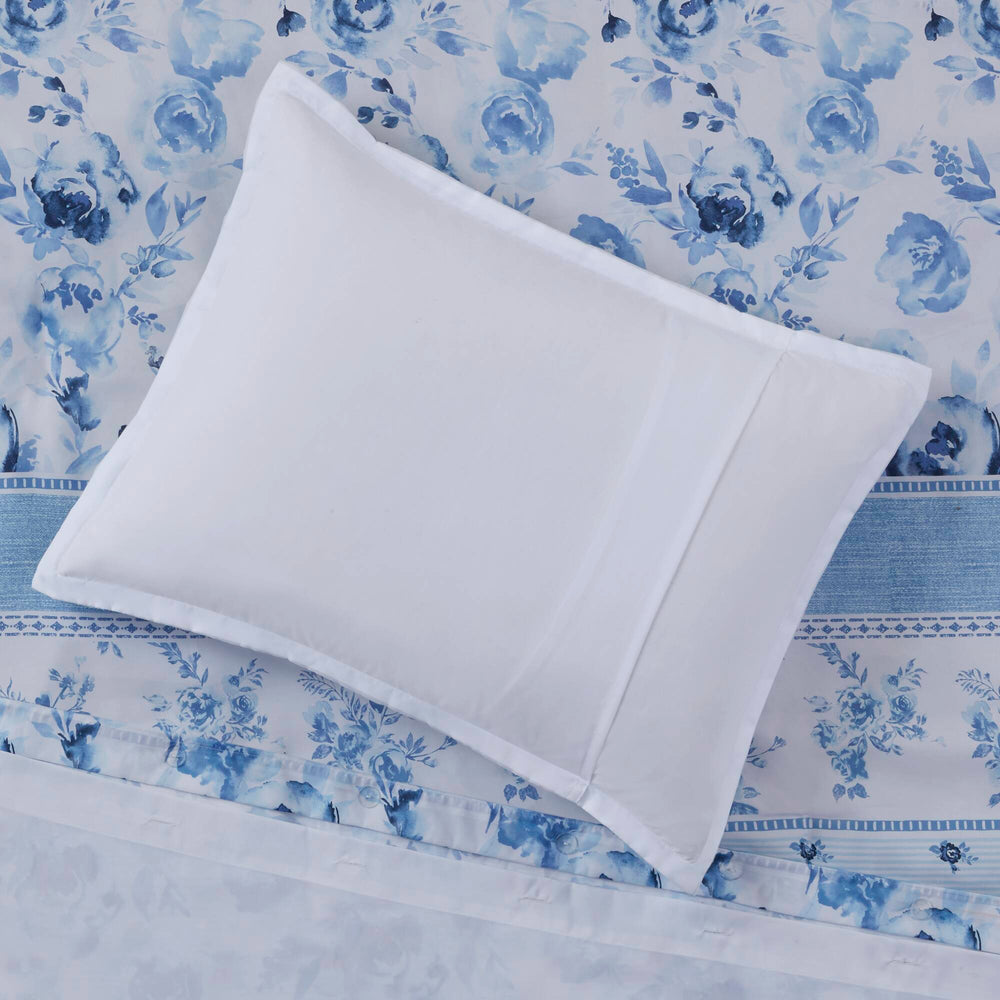 Floral Striped Duvet Cover Set Full/Queen Media 5