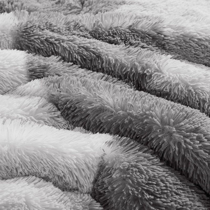 Twin/Twin XL Ombre Shaggy Faux Fur Comforter Set