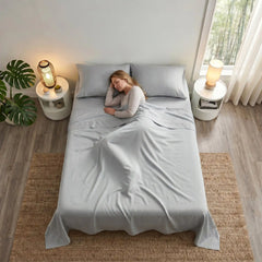 TENCEL Lyocell Sheet Set 4-Piece Moisture-Wicking All-Season Sleep perspective