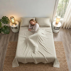 TENCEL Lyocell Sheet Set 4-Piece Moisture-Wicking All-Season Sleep perspective