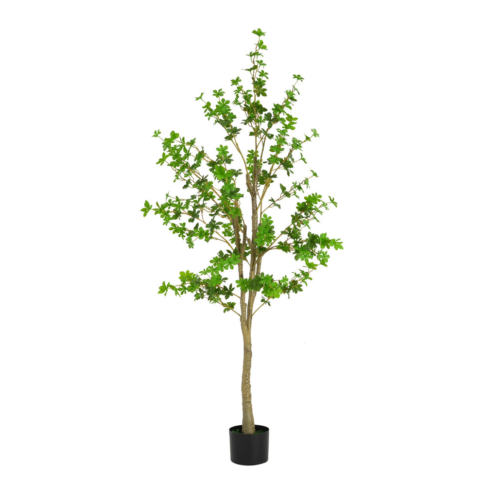 76' Artificial Enkianthus Tree with Black Plastic Pot Media 3