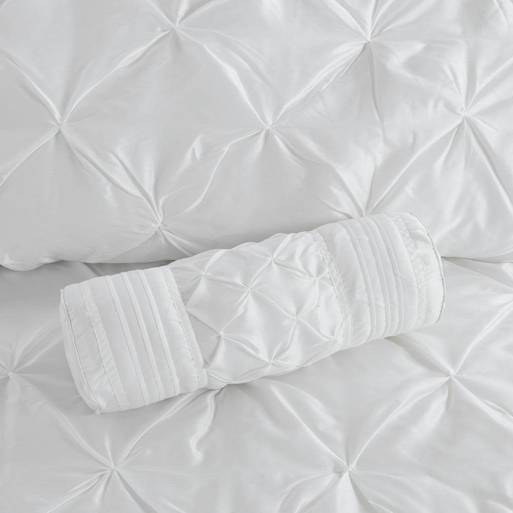 7-Piece Full 100% Polyester Pieced Pleated Tufted Comforter Set Media 14