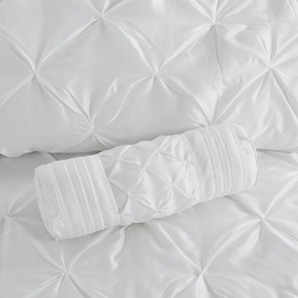 7-Piece Queen 100% Polyester Pieced Pleated Tufted Comforter Set Media 14