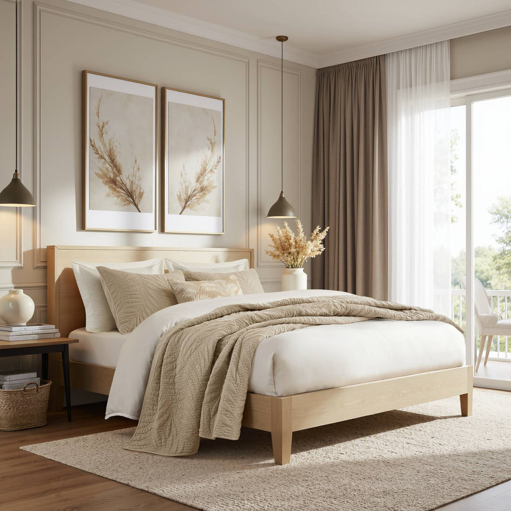 Full/Queen 3 Piece  Cotton Quilt Set Linen Media 9