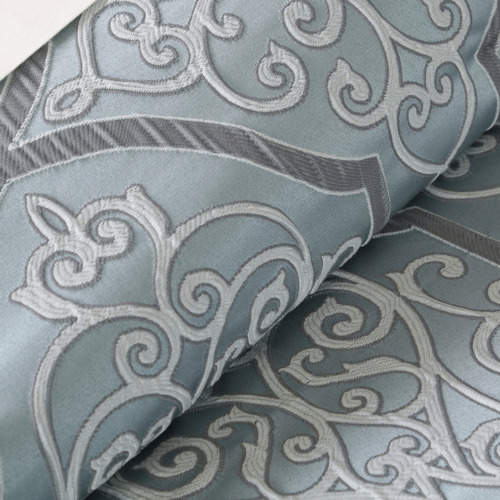 12 Piece Comforter Set with Cotton Bed Sheets Blue King Media 8