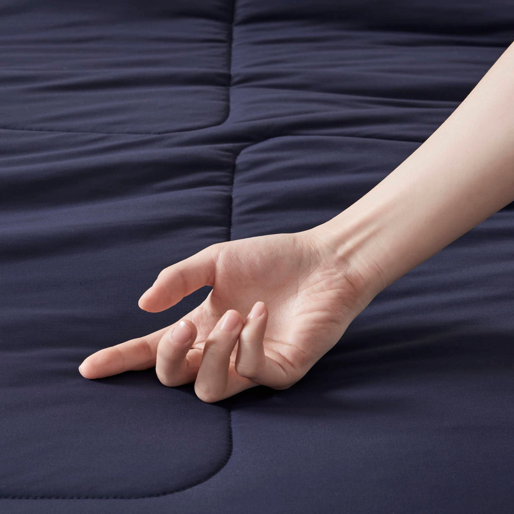 1 Piece Full/Queen Down Alternative Comforter,Navy Media 5