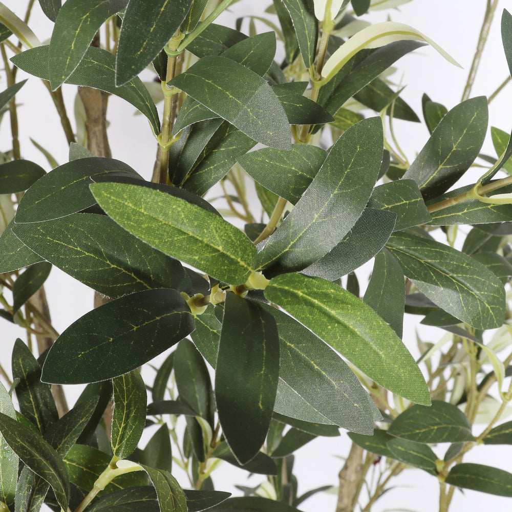 7' Artificial Olive Tree in Black Plastic Pot, 1pc/set Media 11