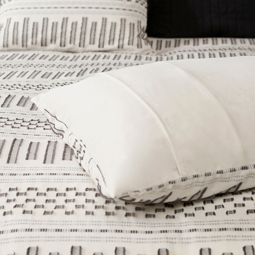 Full/Queen Cotton Jacquard Duvet Cover Mini Set Media 7
