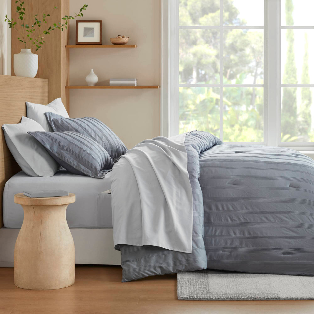 7-Piece Cal King Woven Striped Comforter Set Media 17