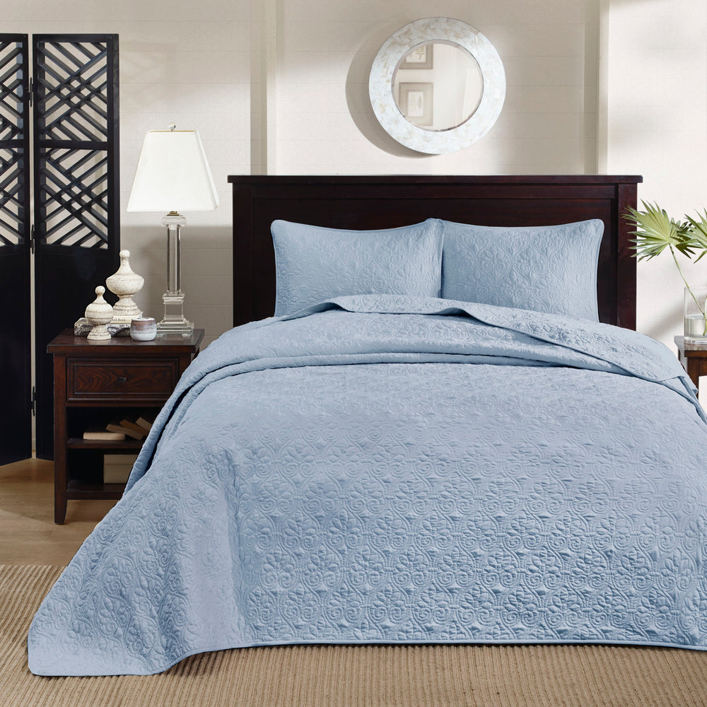 Reversible Quilt Set Blue Twin/Twin XL Media 7