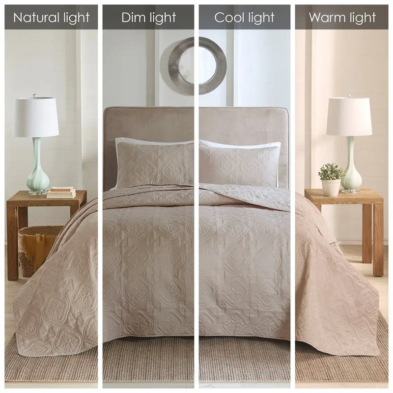 3 Piece Reversible Bedspread Set