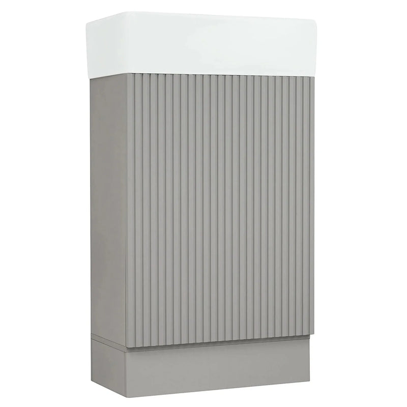 Bathroom Vanity With Sink MDF Grey Two-Tier Shelf Left Or Right Orientation