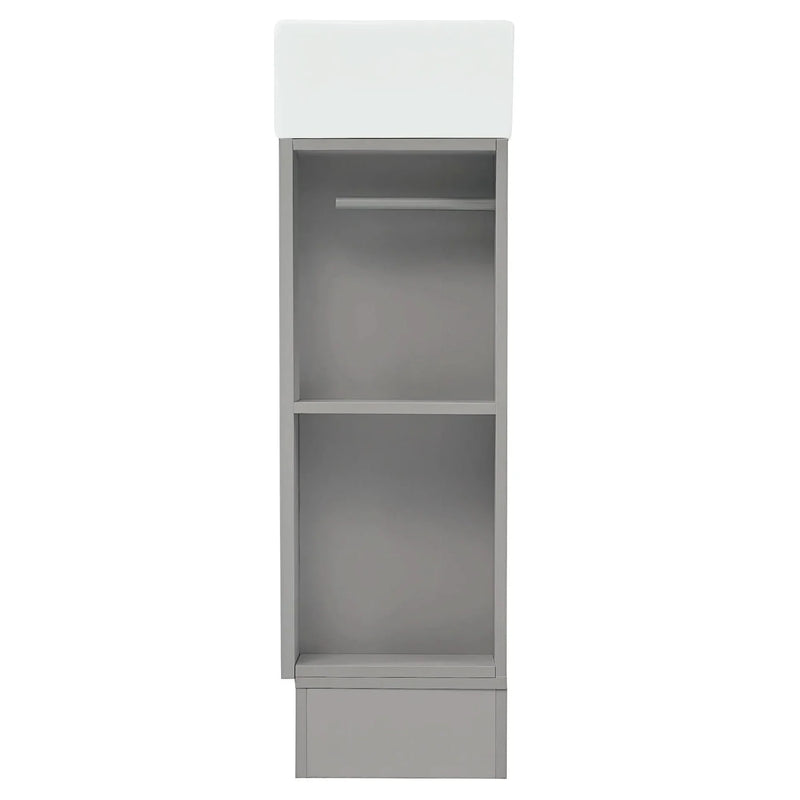Bathroom Vanity With Sink MDF Grey Two-Tier Shelf Left Or Right Orientation