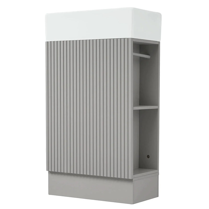 Bathroom Vanity With Sink MDF Grey Two-Tier Shelf Left Or Right Orientation