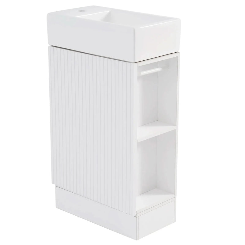 Bathroom Vanity Cabinet With Two Tier Shelf Left Or Right Orientation